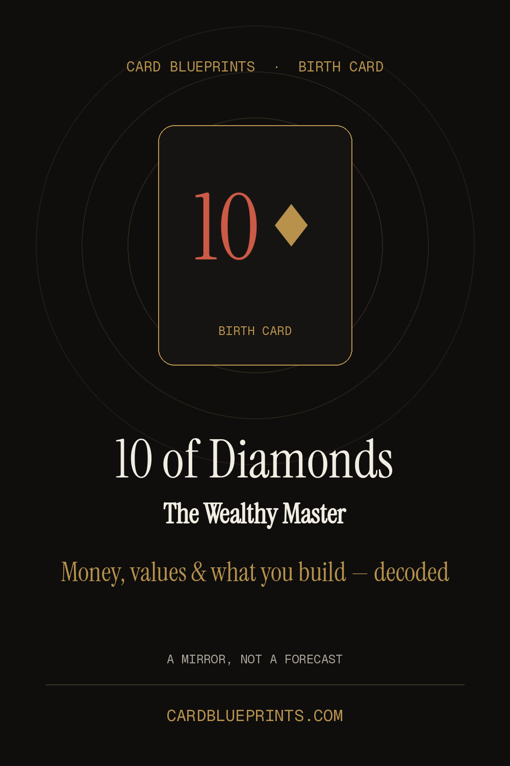 10 of Diamonds — the card of the day for August 3