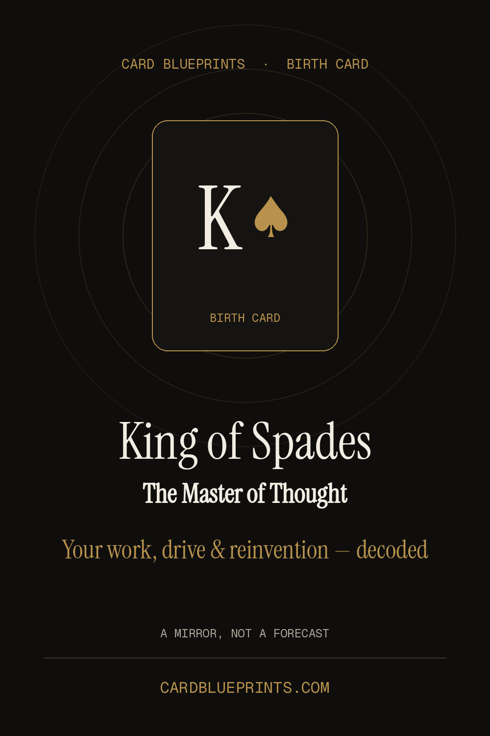 King of Spades playing card